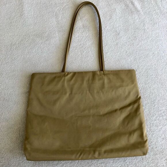 Vintage Prada Tessuto Large Tan Tote Shoulder Bag - Picture 3 of 16